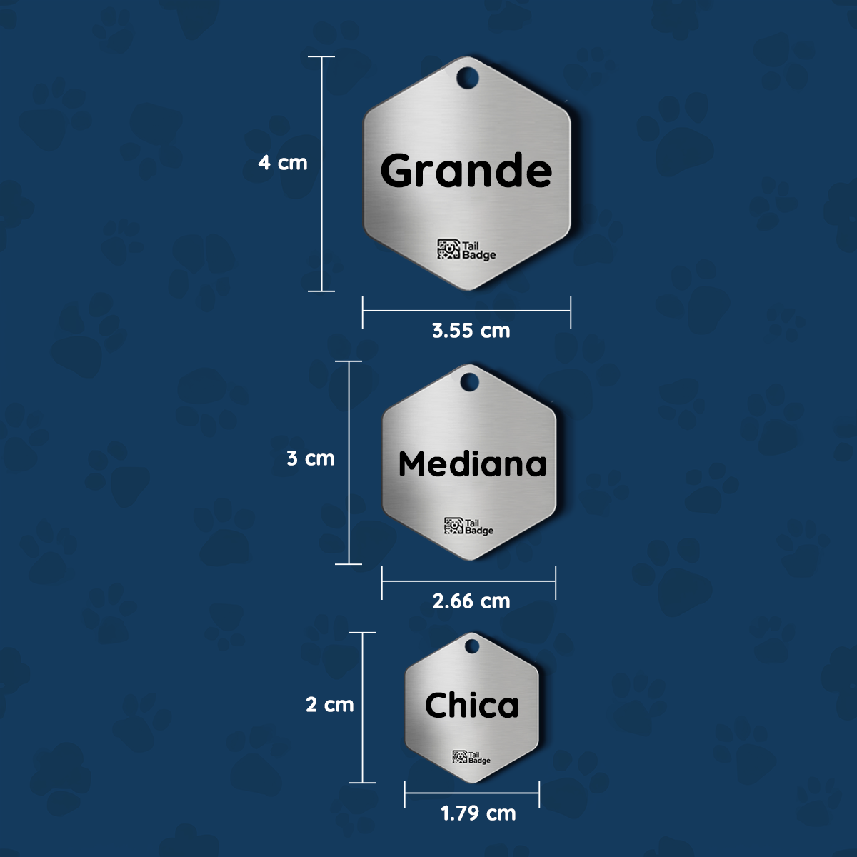 HEXAGON-SHAPED PET TAG
