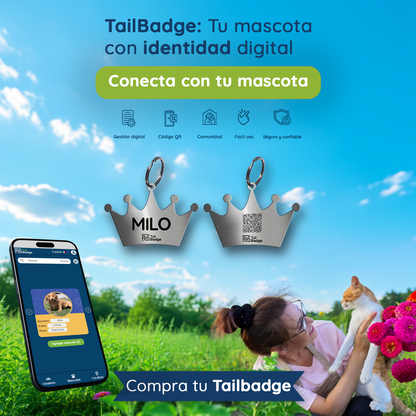 CROWN-SHAPED PET TAG