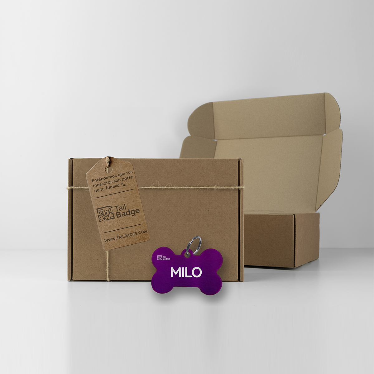 BONE-SHAPED PET TAG (ALUMINUM)