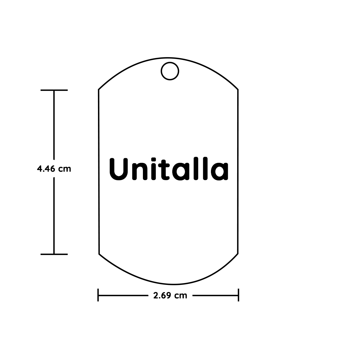 SILVER DOG TAG PET ID WITH PHOTO ENGRAVING