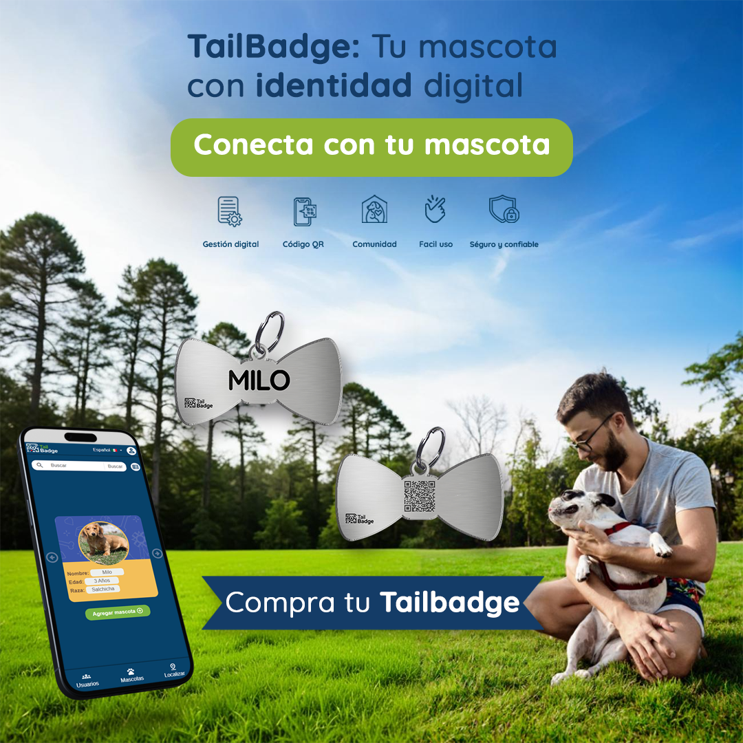 PLACA PARA MASCOTA CON FORMA DE MOÑO