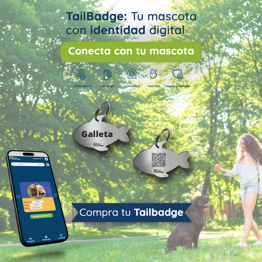 FISH-SHAPED PET TAG