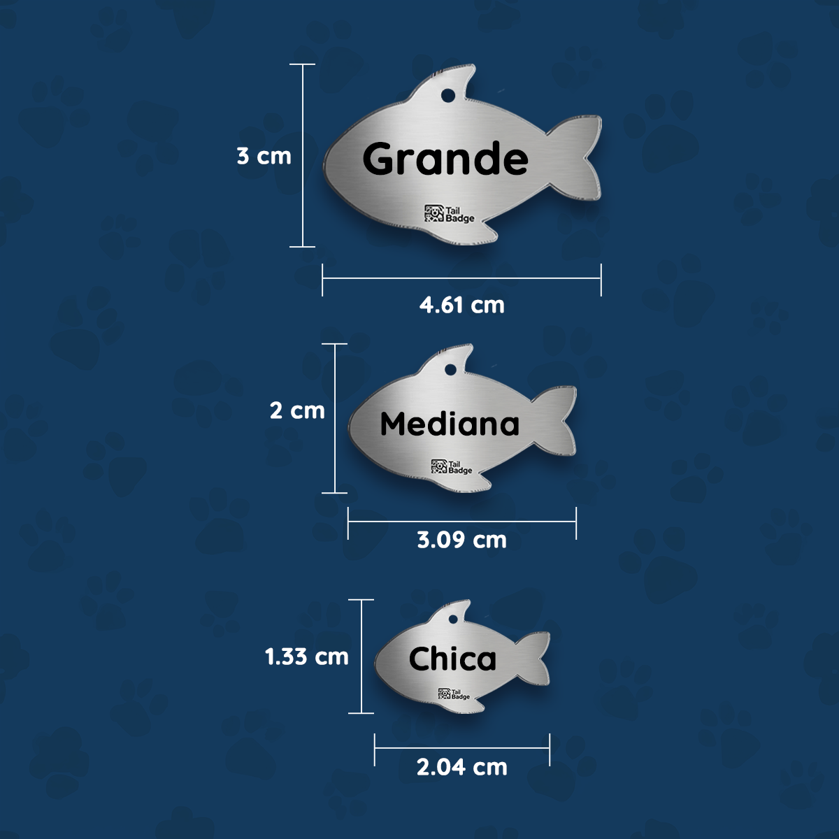 FISH-SHAPED PET TAG